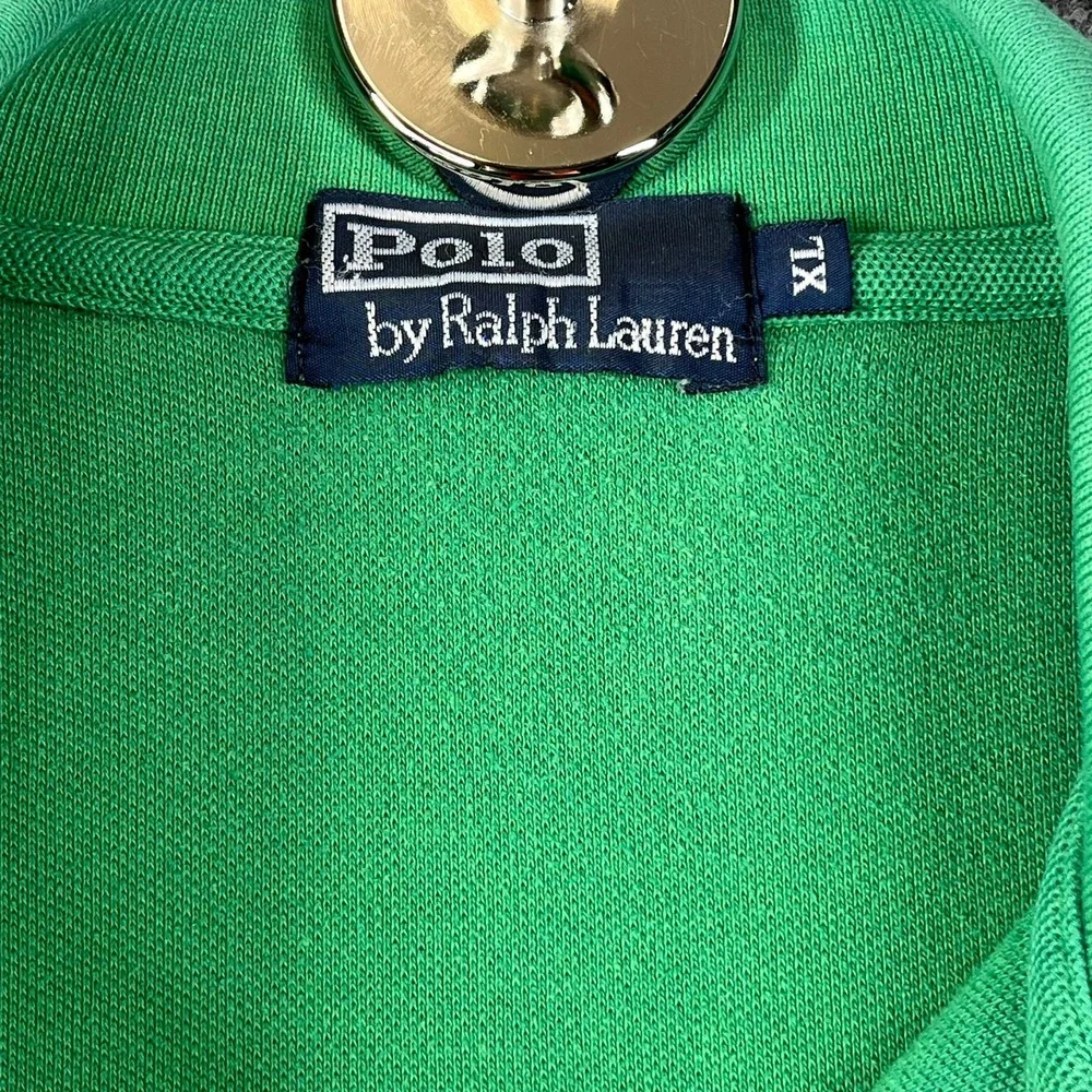 Polo Ralph Lauren Polo Shirt‎ Mens XL Green Big Pony #3 Performance Tennis Golf